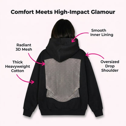 Crystal Embellished Hoodie — Cozy Comfort With A Luxe Statement Sparkle