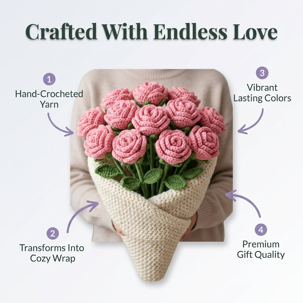 Crochet Rose - Lasting Flowers Without Wilting