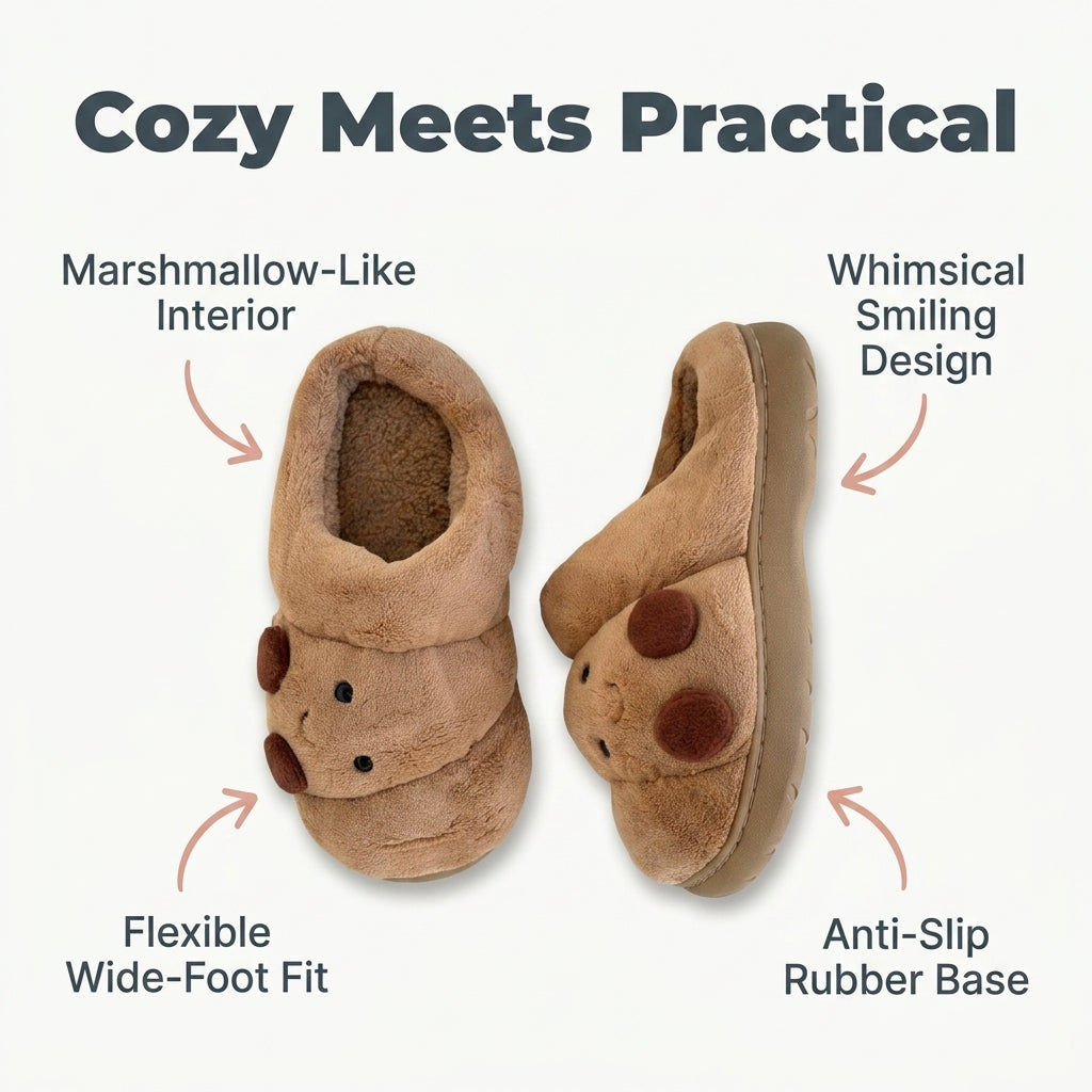 Croissant Plush Slippers — Cozy Warmth Without Boring House Shoes