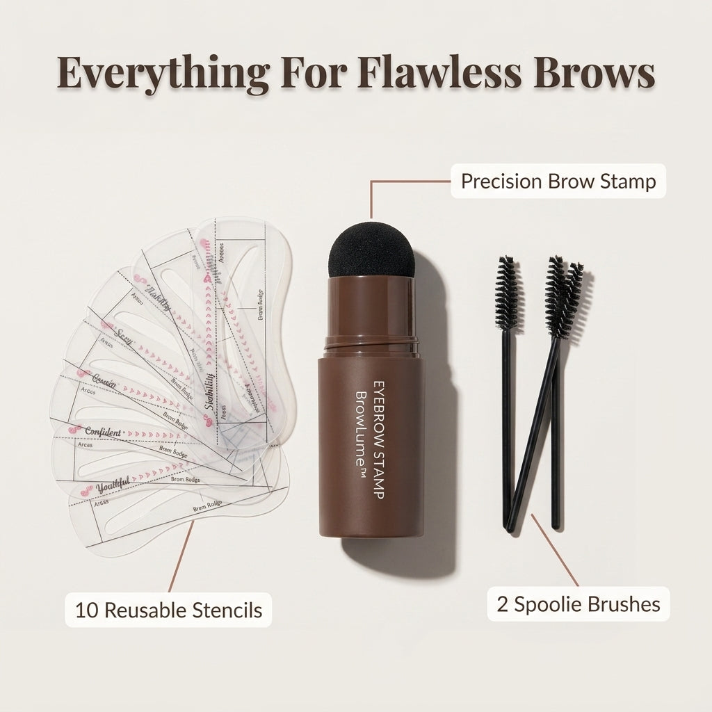 Eyebrow Stamp & Stencil Set — Flawless Brows Without Freehand Struggle