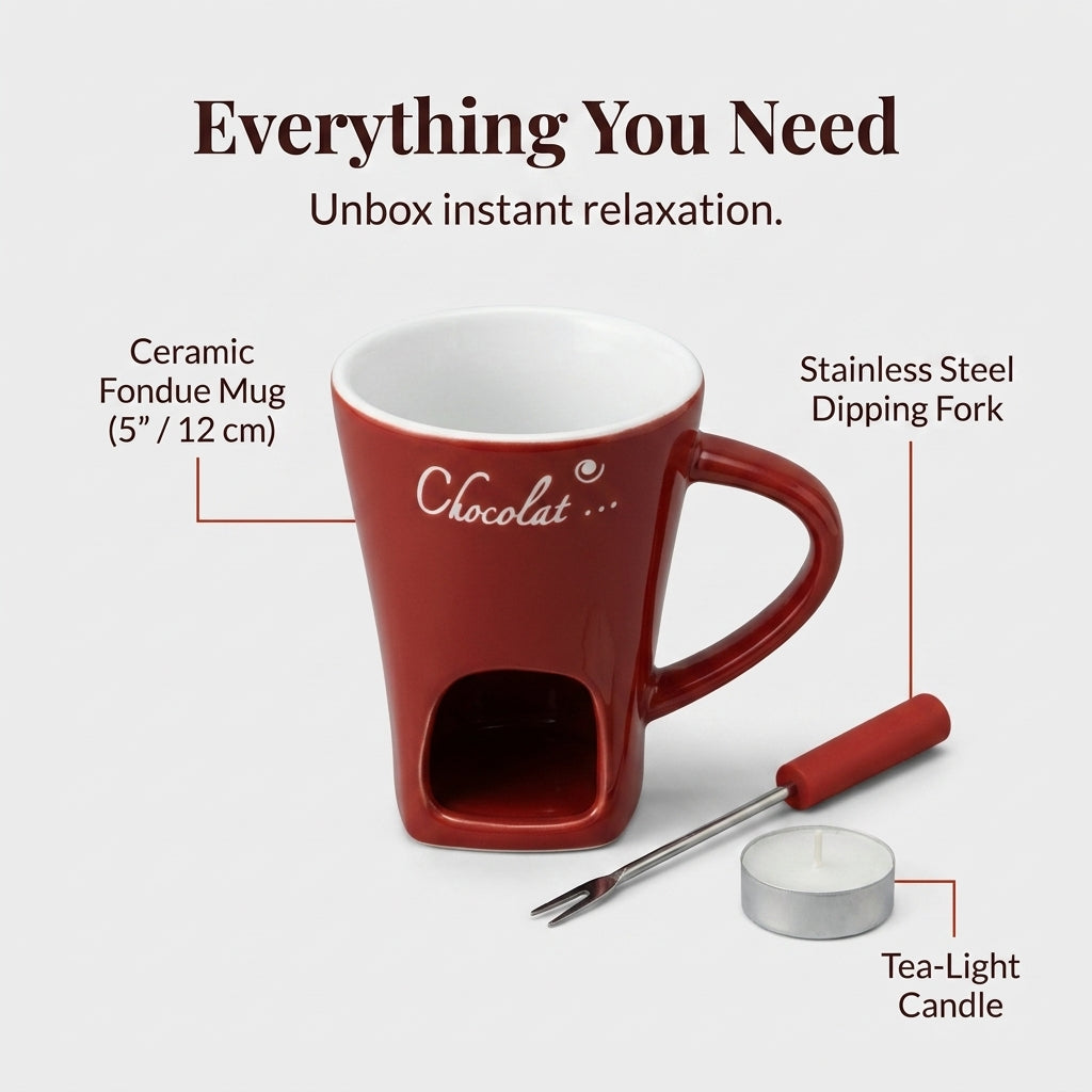 Ceramic Chocolate Fondue Mug — Warm Dessert Moments Without A Big Fondue Set