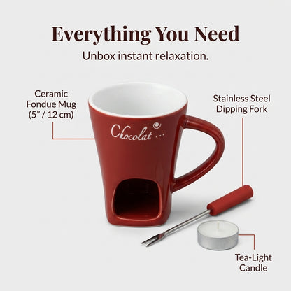 Ceramic Chocolate Fondue Mug — Warm Dessert Moments Without A Big Fondue Set