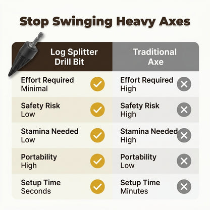 Log Splitter Drill Bit - Split Firewood Faster