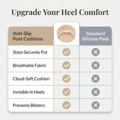 Forefoot Cushion Pads — Wear Heels Longer Without Burning Foot Pressure