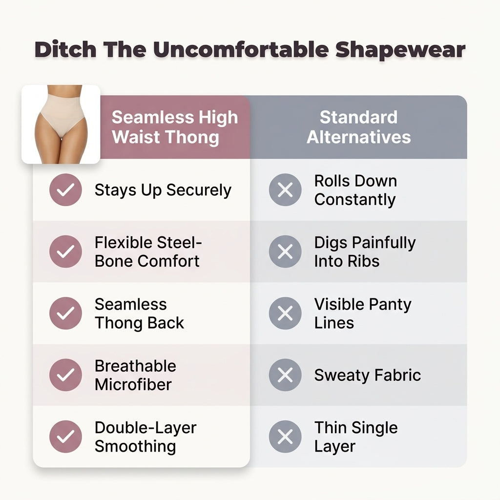 High-Waist Shapewear Thong — Smooth Your Waist Without Visible Lines