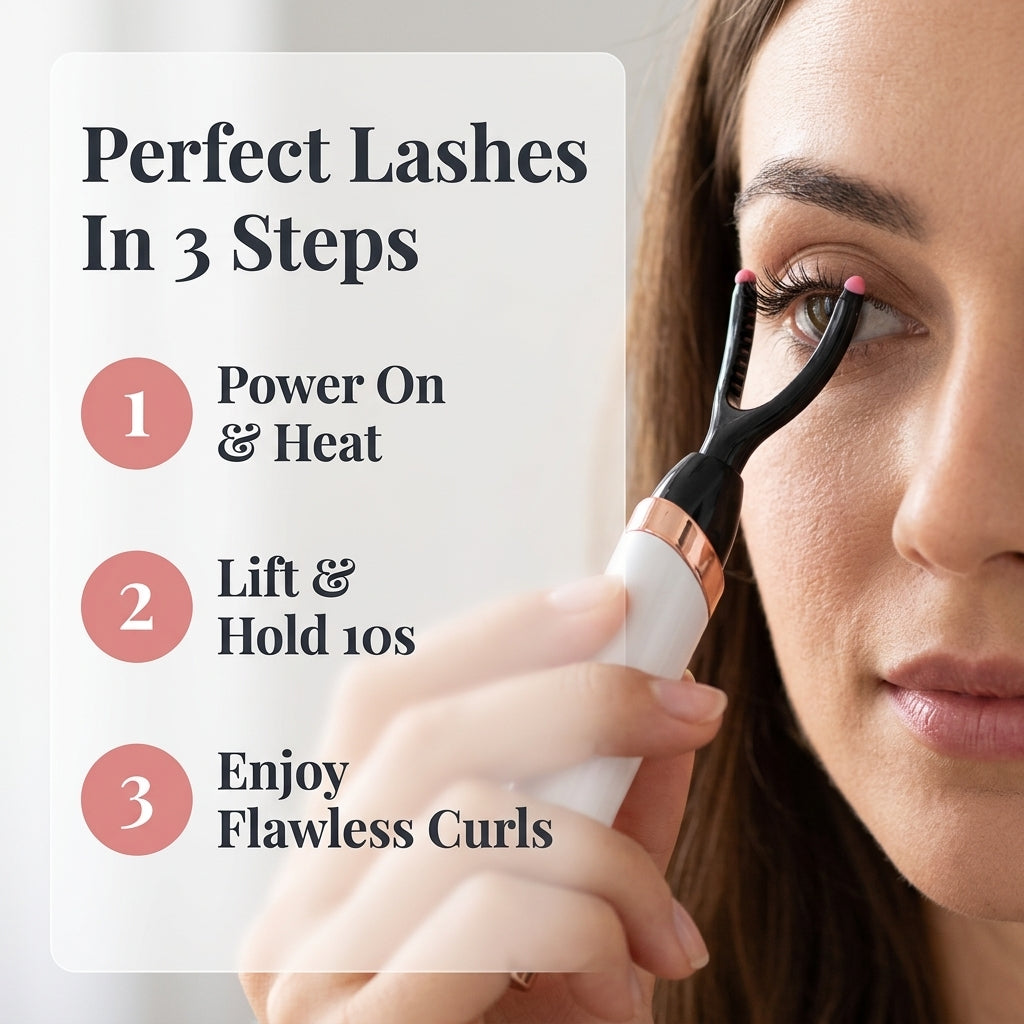 Heated Eyelash Curler — Instant Lift Without Lash Pinching