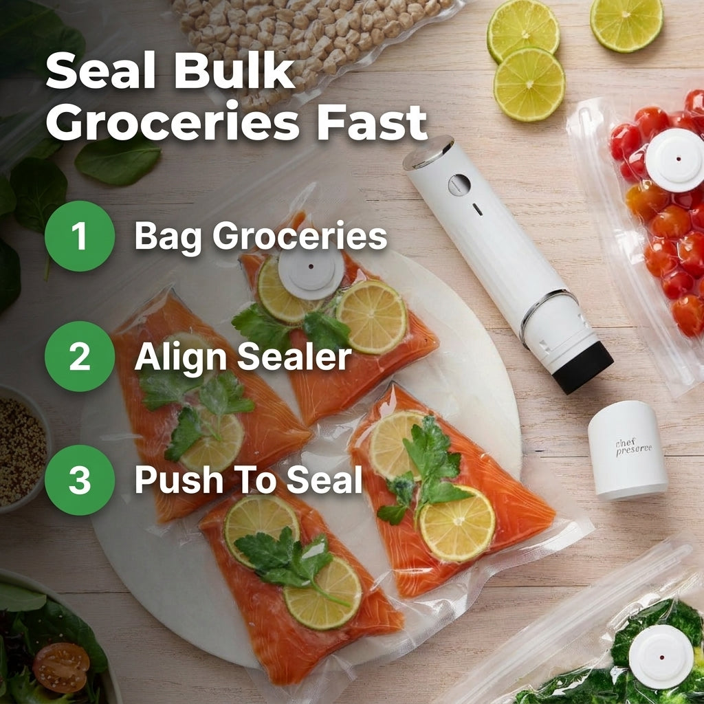 Compact Vacuum Food Sealer — Keeps Food Fresh Up To 5× Longer