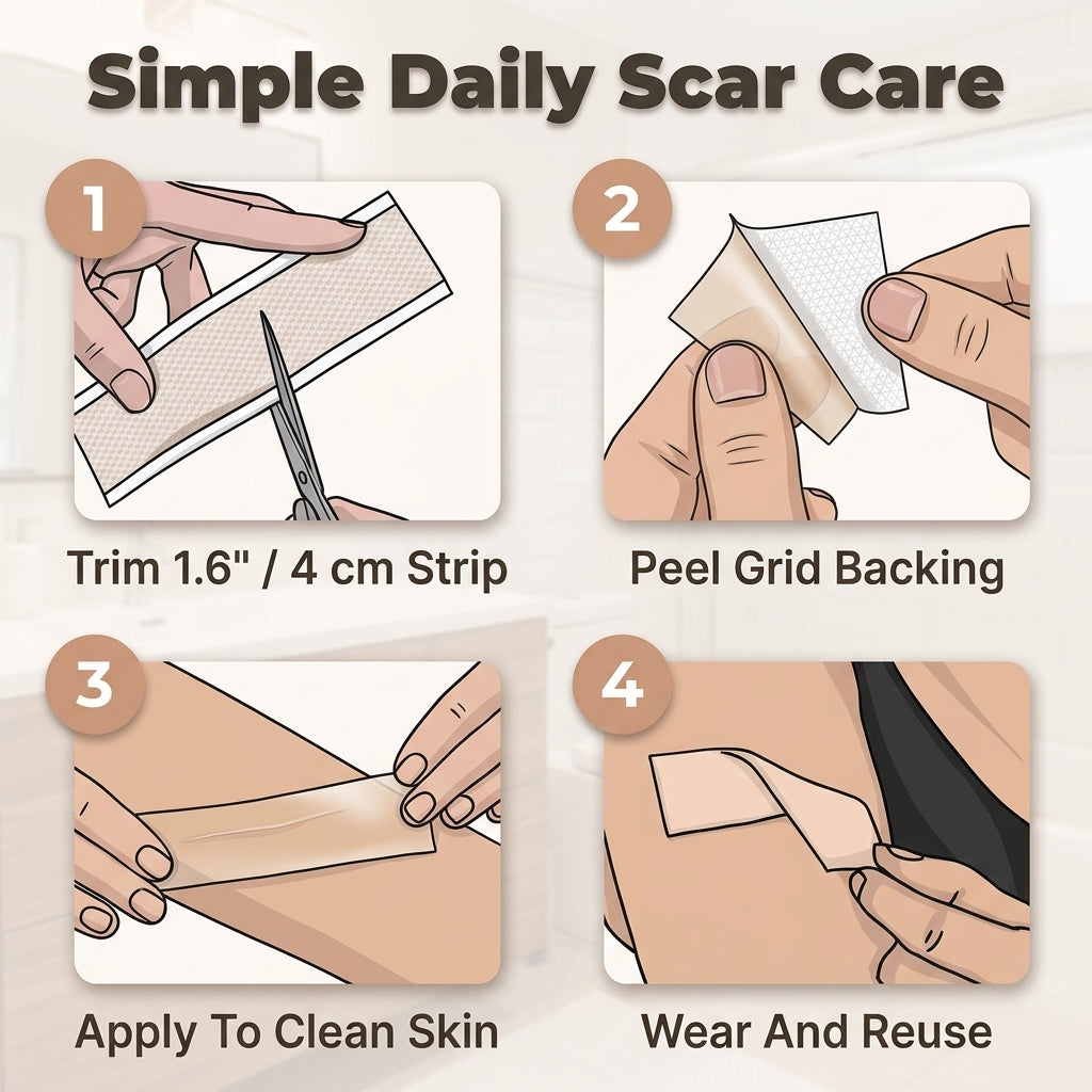 Silicone Scar Sheet Roll — Smoother-Looking Scar Care Without Messy Creams