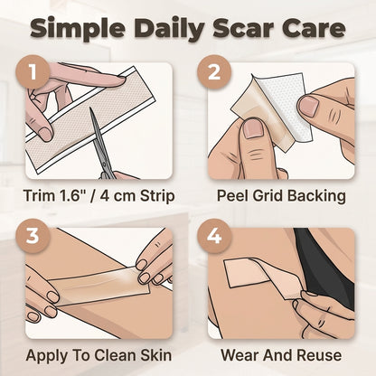 Silicone Scar Sheet Roll — Smoother-Looking Scar Care Without Messy Creams