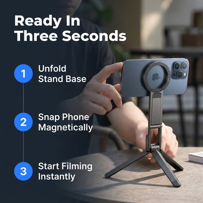 MagSafe Phone Tripod — Film Hands-Free Without Bulky Gear