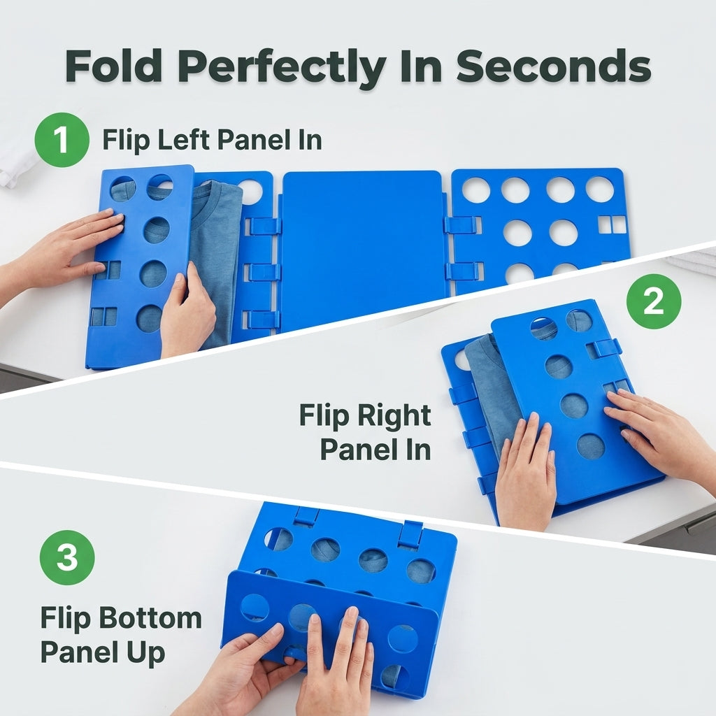 Clothes Fast-Folding Board — Neat Laundry Folds Without Wasting Time