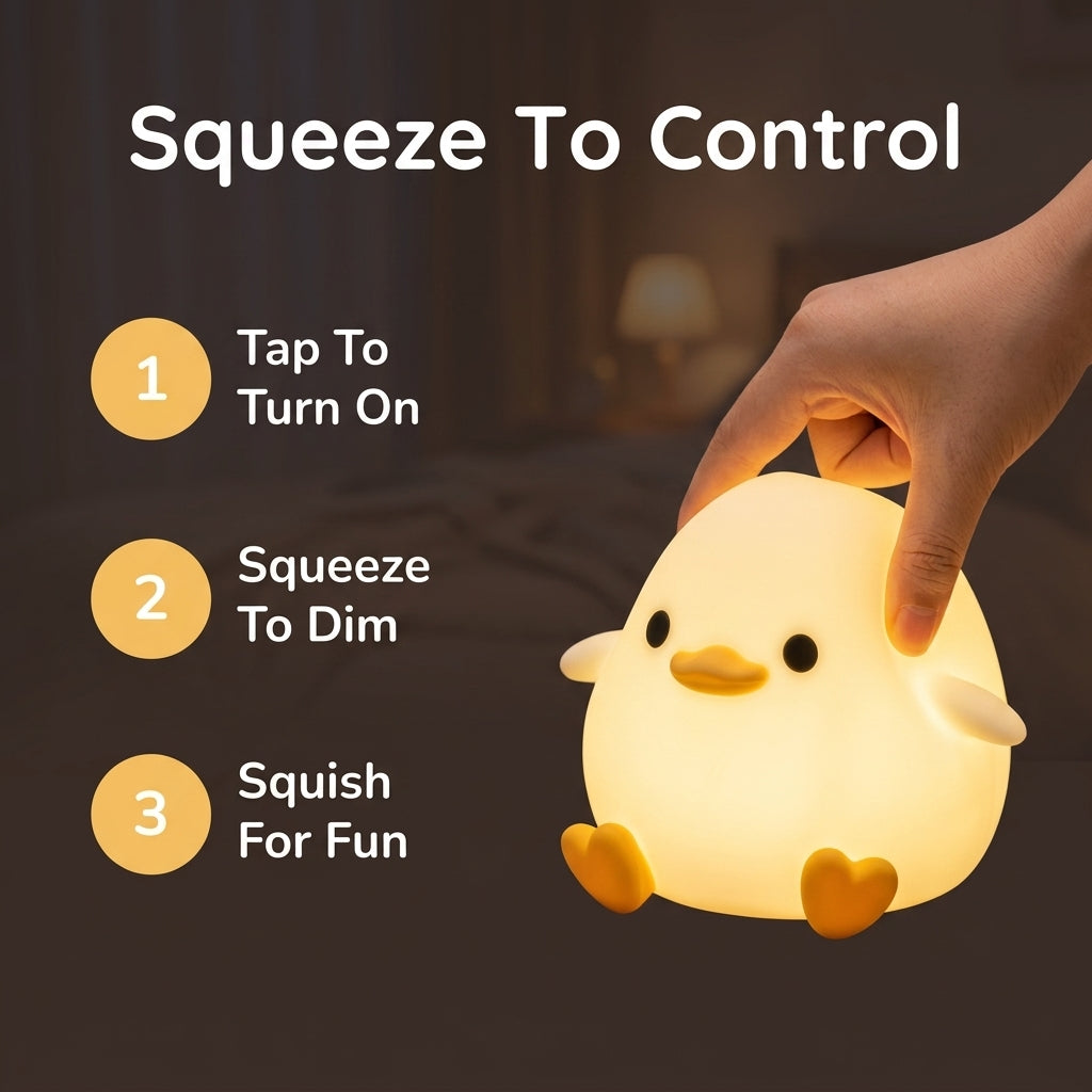Kids Duck Night Light — Comforting Bedtime Glow Without Harsh Room Light