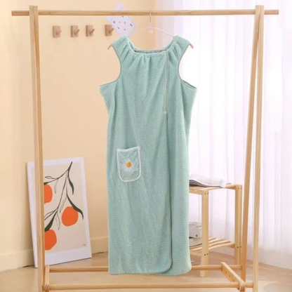 2-in-1 Towel Bathrobe — Dry Off Comfortably Without A Slipping Towel