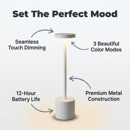 Rechargeable Touch Lamp — Warm Ambient Light Without Harsh Room Lighting