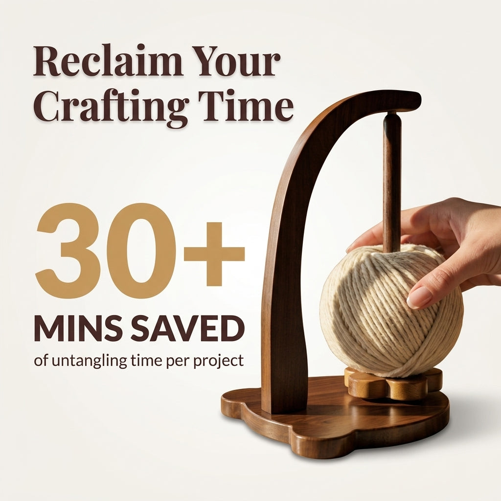 Rotating Yarn Holder - Smoother Knitting Without Tangled Yarn