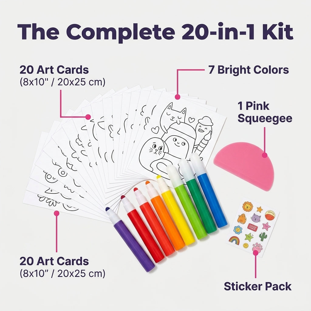 Kids Squeegee Art Set — Screen-Free Creativity Without Messy Frustration