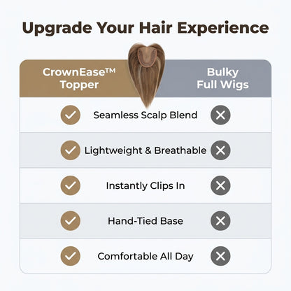 Clip-In Hair Topper — Fuller-Looking Hair And Natural Crown Coverage In Seconds