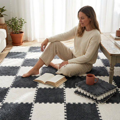 Ultra-Soft Plush Rug Tiles — Cozy Comfort Without Replacing Your Whole Floor