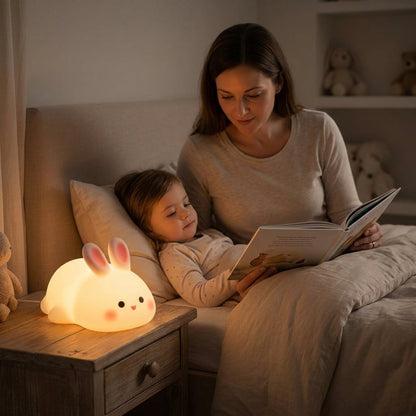 Soft Rabbit Night Lamp - Calming Glow for Better Sleep