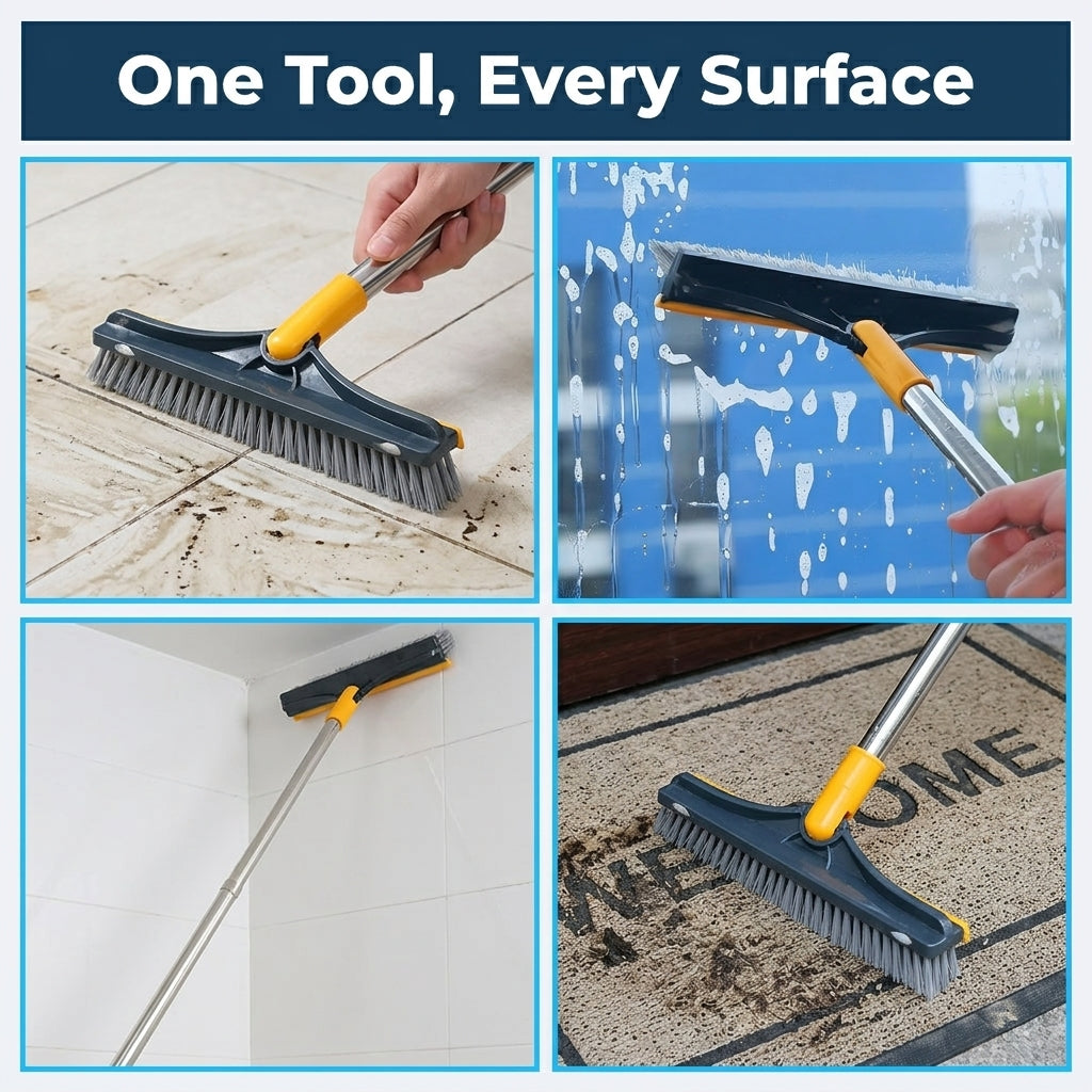 3-in-1 Rotating Deep-Clean Brush — Scrub, Rinse & Dry Without Switching Tools
