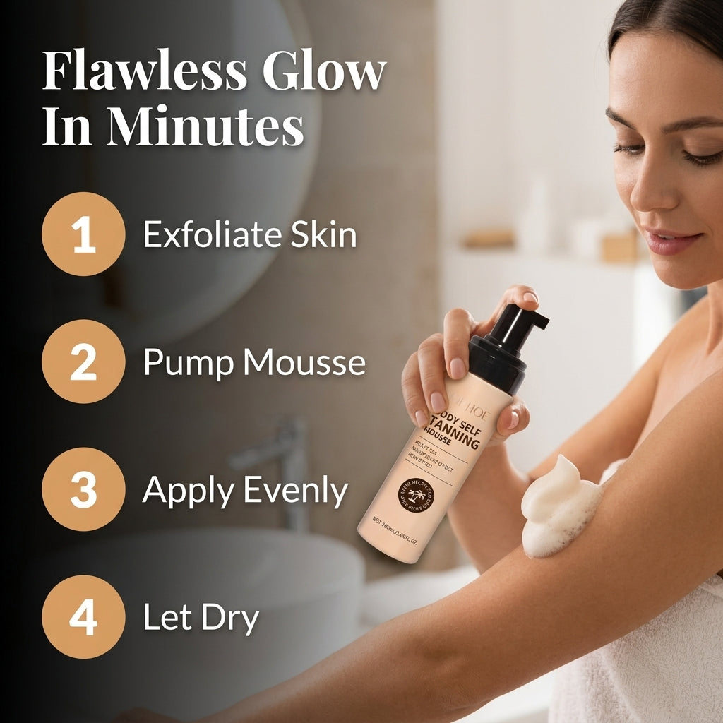 Self-Tanning Mousse — Natural Bronze Glow Without Sun Exposure