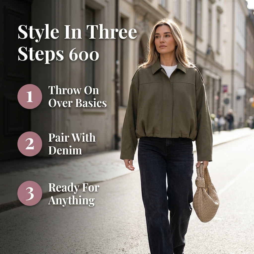 Cropped Utility Jacket — Effortless Layering With A Polished Casual Fit