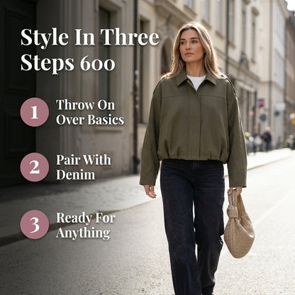 Cropped Utility Jacket — Effortless Layering With A Polished Casual Fit
