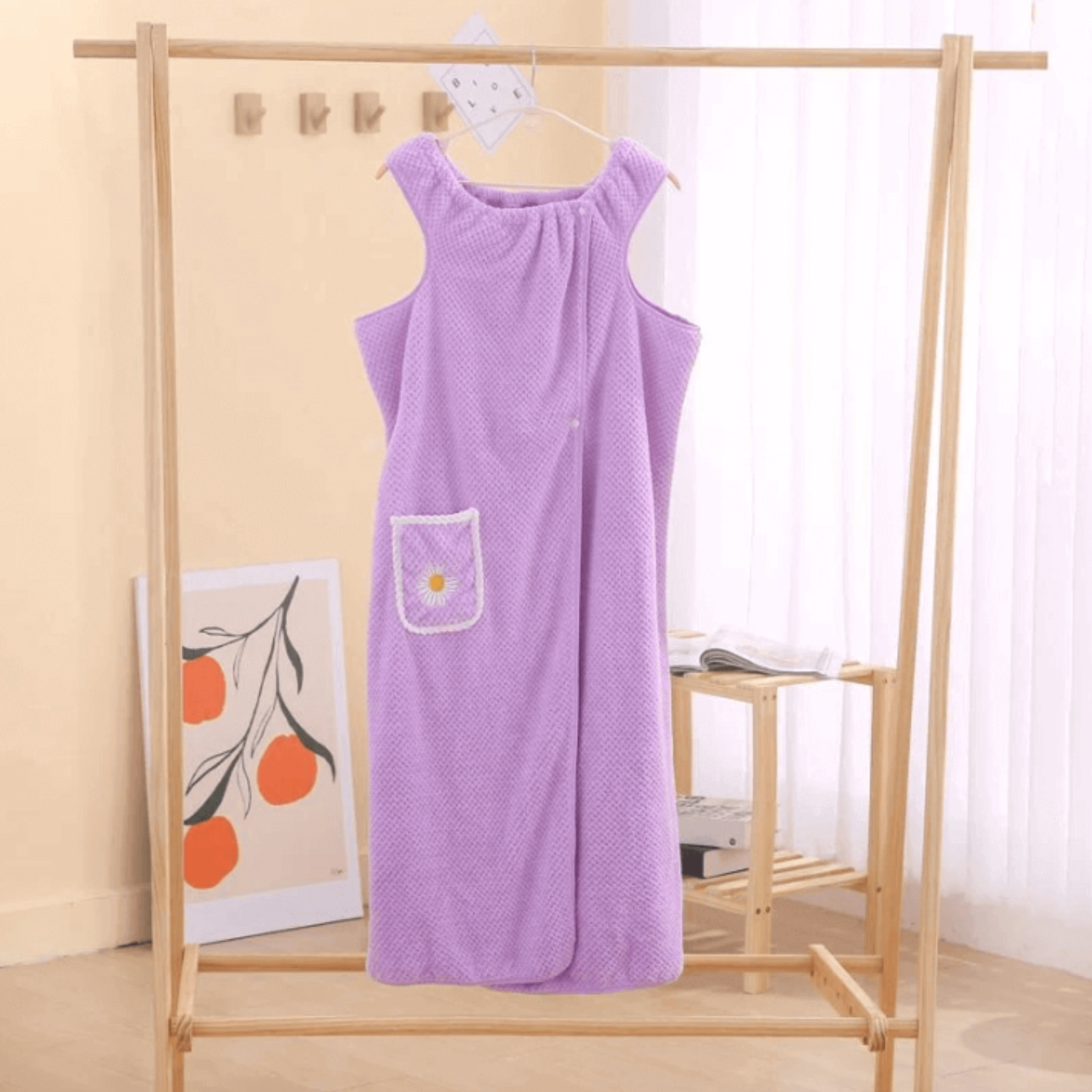 2-in-1 Towel Bathrobe — Dry Off Comfortably Without A Slipping Towel