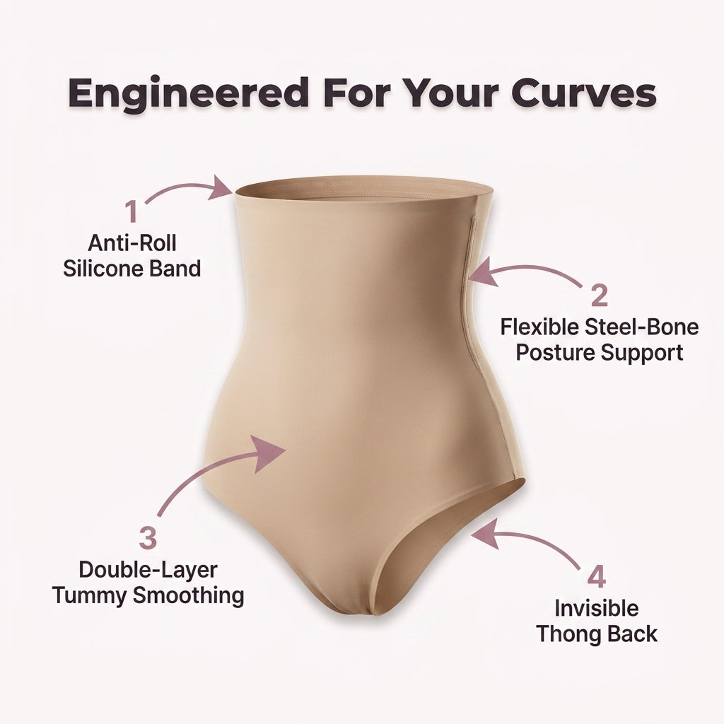 High-Waist Shapewear Thong — Smooth Your Waist Without Visible Lines