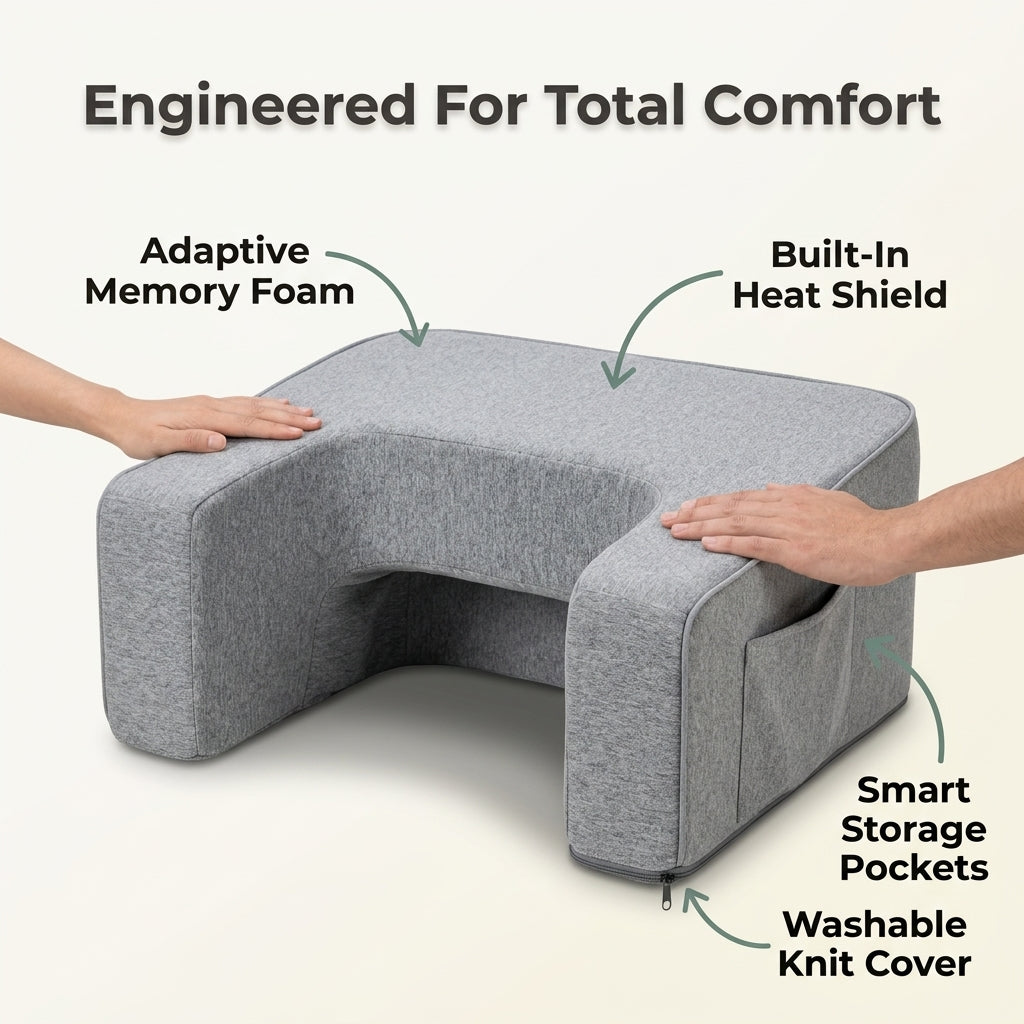 Memory Foam Lap Desk — Comfortable Work, Reading & Relaxing Without A Hard Desk