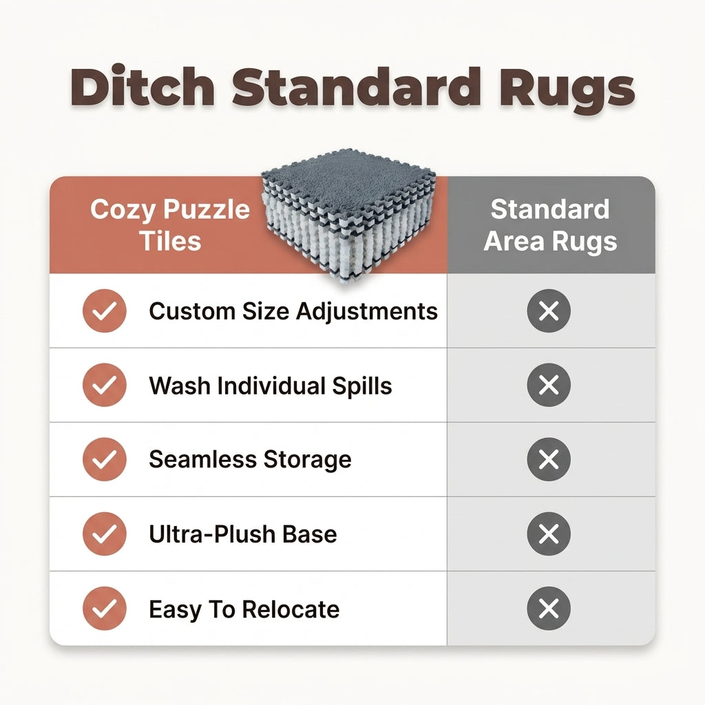 Ultra-Soft Plush Rug Tiles — Cozy Comfort Without Replacing Your Whole Floor