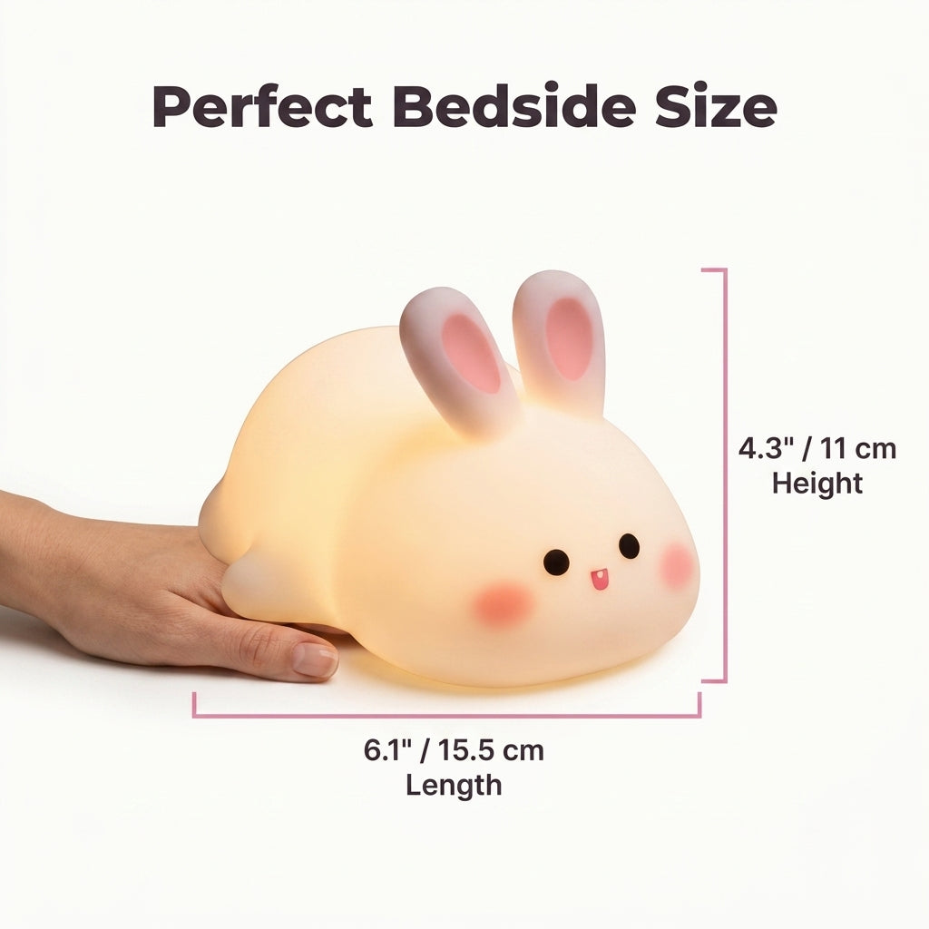 Soft Rabbit Night Lamp - Calming Glow for Better Sleep