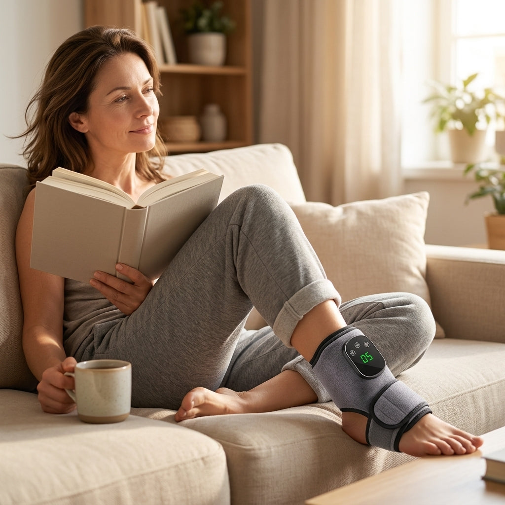 Heated Compression Ankle Massager - End Your Day Without Swelling and Stiffness