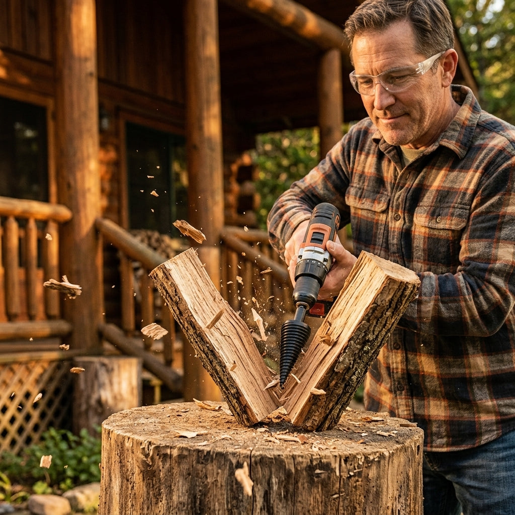 Log Splitter Drill Bit - Split Firewood Faster