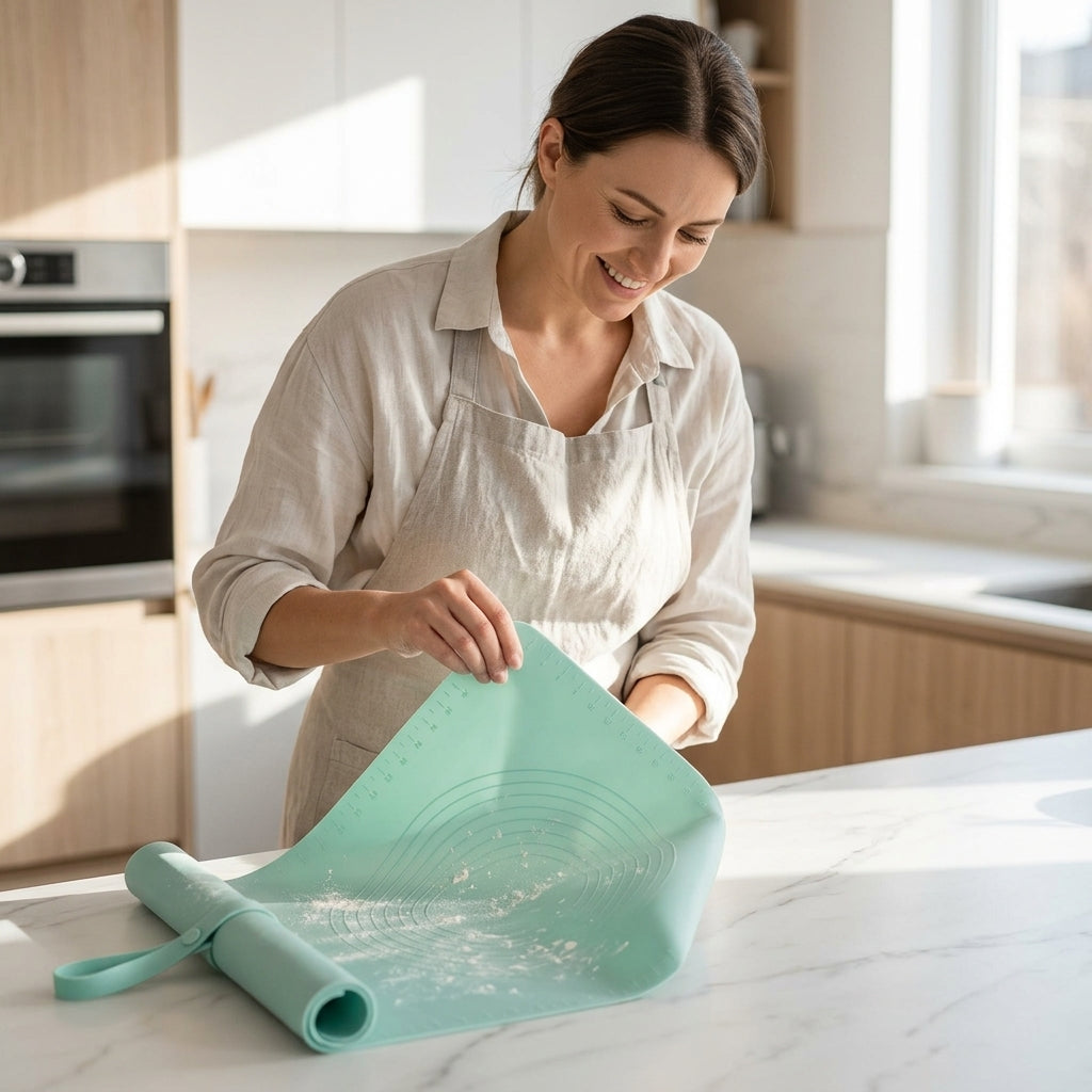 Extra Large Silicone Kitchen Mat — Cleaner Food Prep Without Messy Countertops