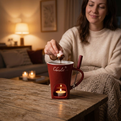 Ceramic Chocolate Fondue Mug — Warm Dessert Moments Without A Big Fondue Set
