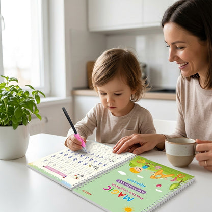 Magic Groove Practice Copybook — Help Kids Learn Writing With Guided Tracing Practice