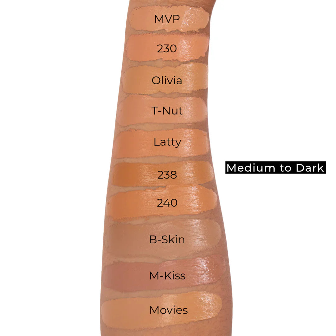 40 Shade Soft Matte Concealer - Even Skin Tone Without Midday Creasing