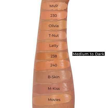 40 Shade Soft Matte Concealer - Even Skin Tone Without Midday Creasing