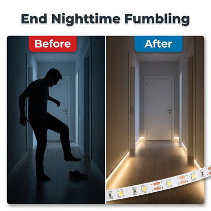 Motion Sensor LED Strip — Hands-Free Light Without Wiring Or Switches