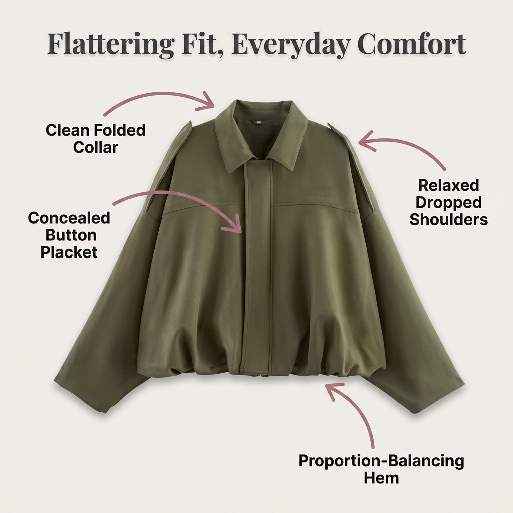 Cropped Utility Jacket — Effortless Layering With A Polished Casual Fit
