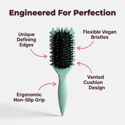 Anti-Frizz Curl Styling Brush — Defines Curls Without Frizz Or Pulling