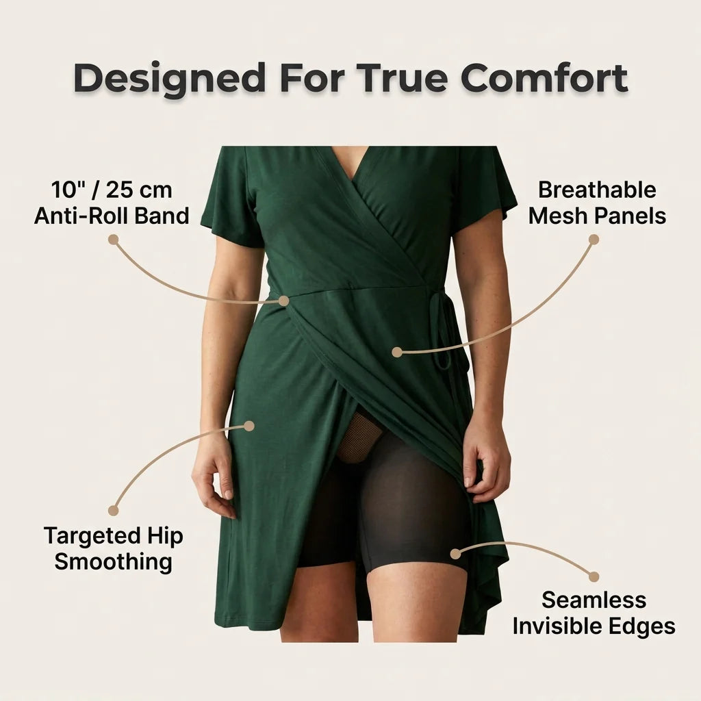 Shapewear Shorts - Defined Silhouette Without Rolling Or Squeezing