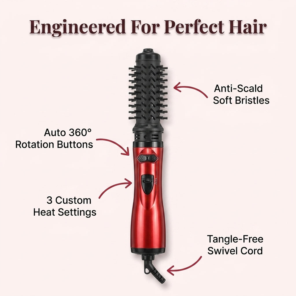 Volumizing Blowout Brush - 3-in-1 tool for salon-quality results at home