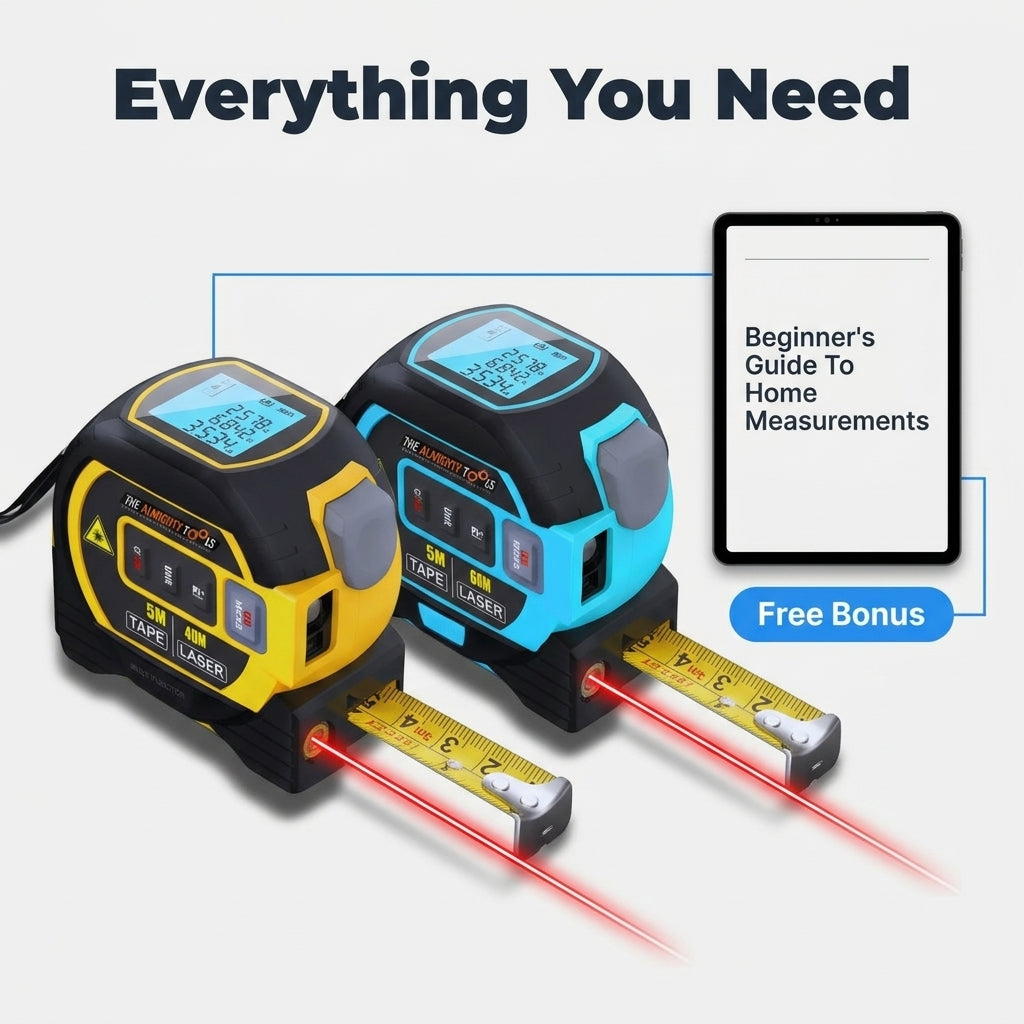 3-in-1 Laser Tape Measure — Measure Faster With Less Guesswork