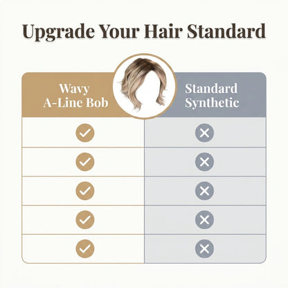 Wavy A-Line Bob Wig — Salon-Style Volume And Shape In Seconds