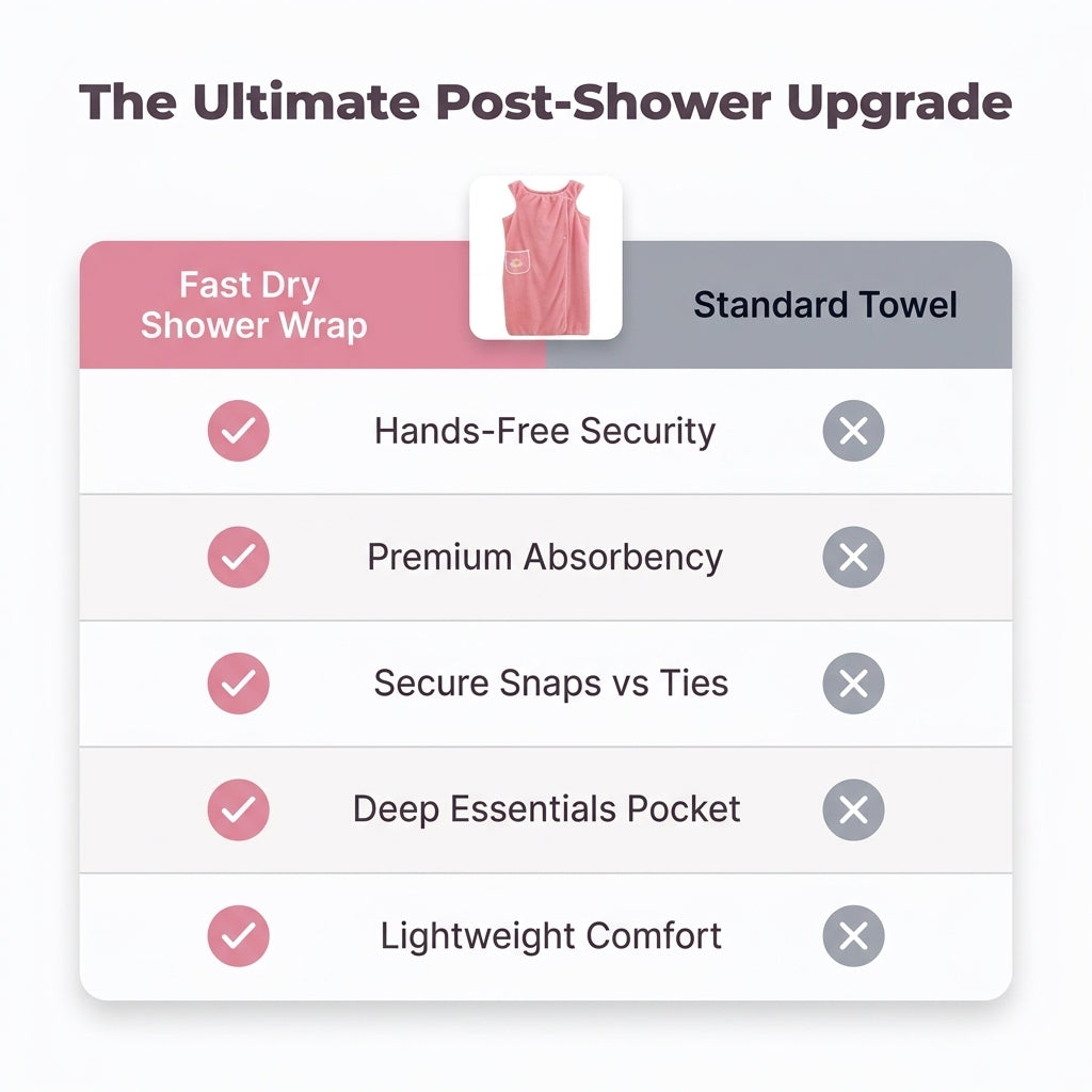2-in-1 Towel Bathrobe — Dry Off Comfortably Without A Slipping Towel