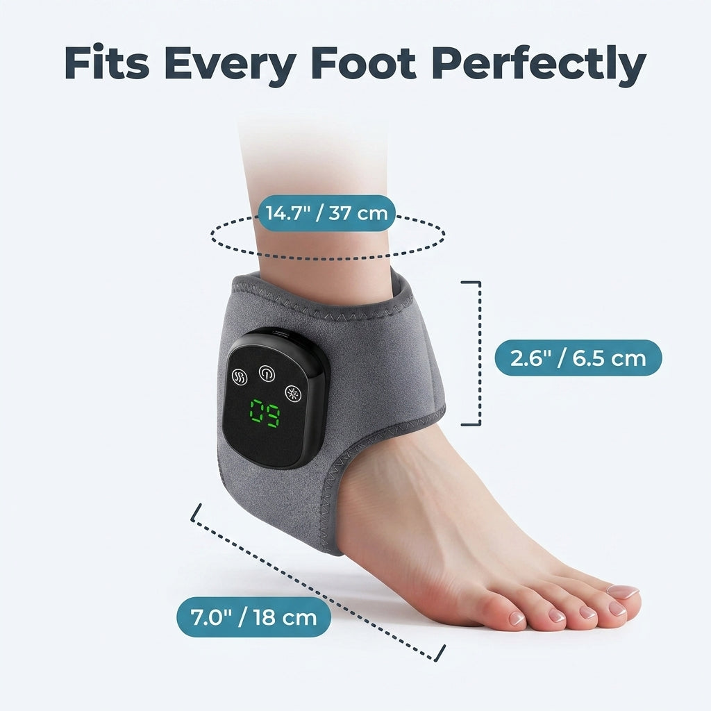 Heated Compression Ankle Massager - End Your Day Without Swelling and Stiffness