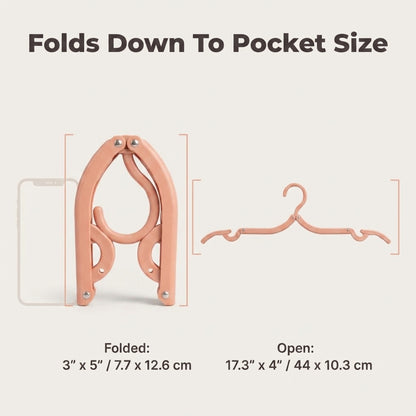 Travel Folding Hangers — Keep Clothes Neat Anywhere Without Bulky Hangers