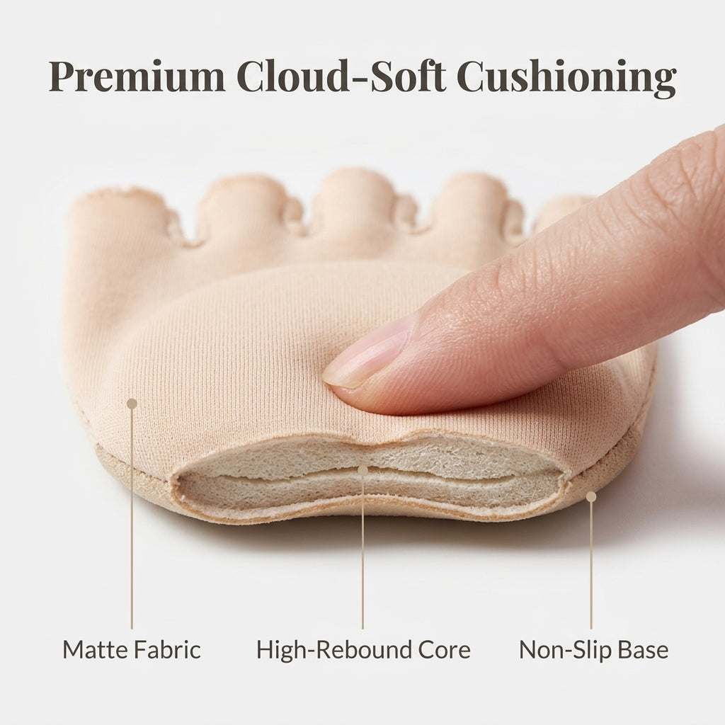 Forefoot Cushion Pads — Wear Heels Longer Without Burning Foot Pressure